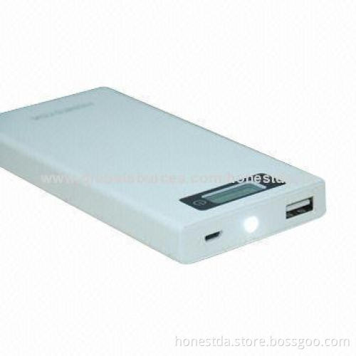 Mobile Power Bank for iPhone 4, 8,000mAh with LCD Power Indicator and LED Flashlight